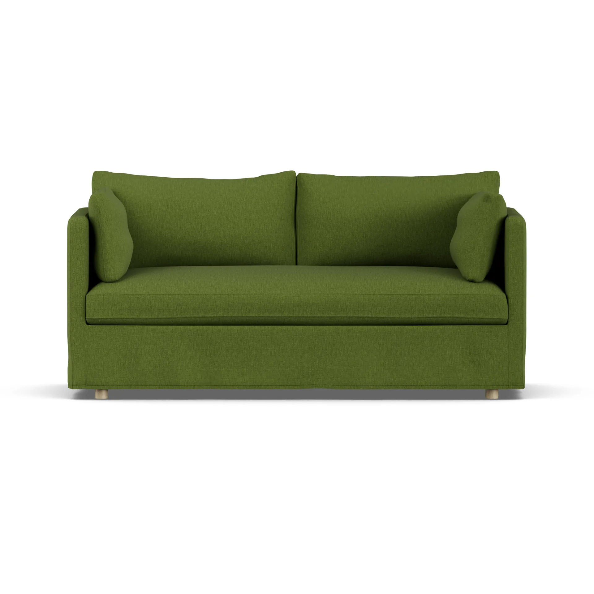 Linnevik soffa, Luiza Green 3975-vitoljad ek, 2-sits, med kappa 1898