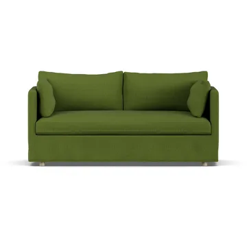 Linnevik soffa - Luiza Green 3975-vitoljad ek, 2-sits, med kappa - 1898