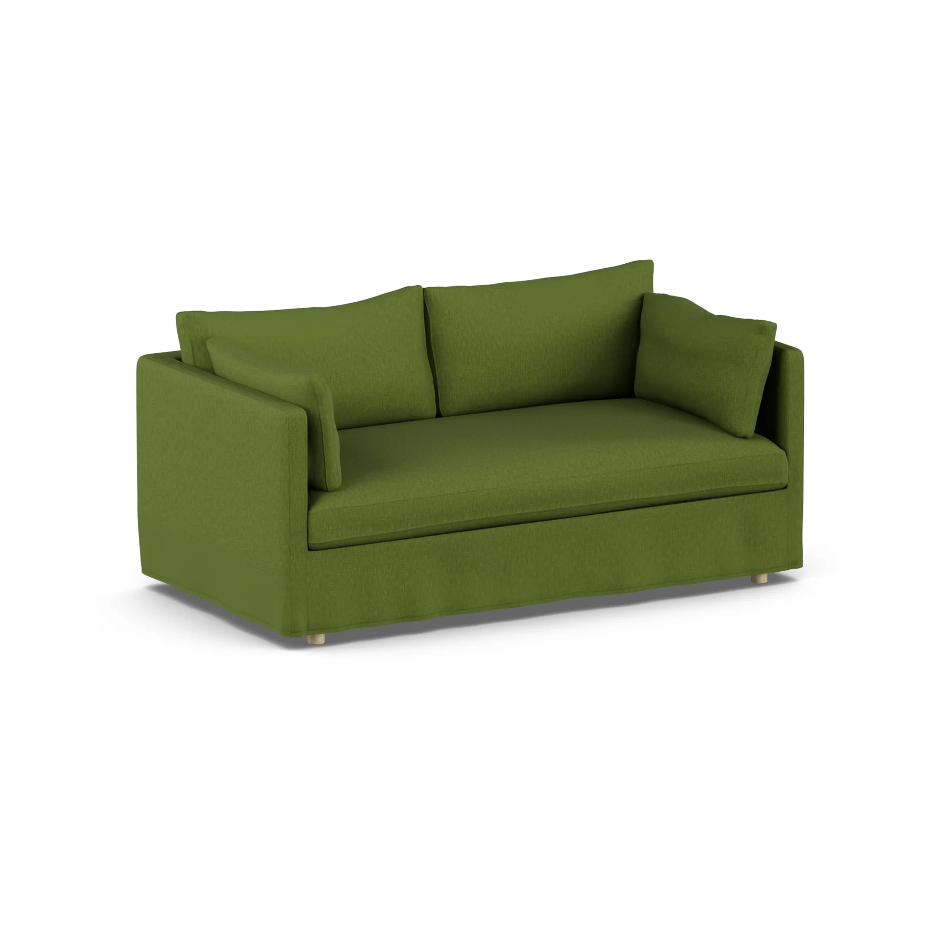 Linnevik soffa, Luiza Green 3975-vitoljad ek, 2-sits, med kappa 1898