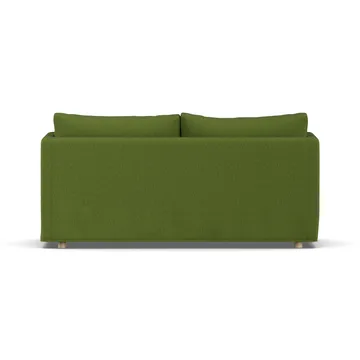 Linnevik soffa - Luiza Green 3975-vitoljad ek, 2-sits, med kappa - 1898