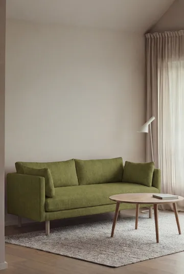 Linnevik soffa - Luiza Green 3975-vitoljad ek, 2-sits - 1898