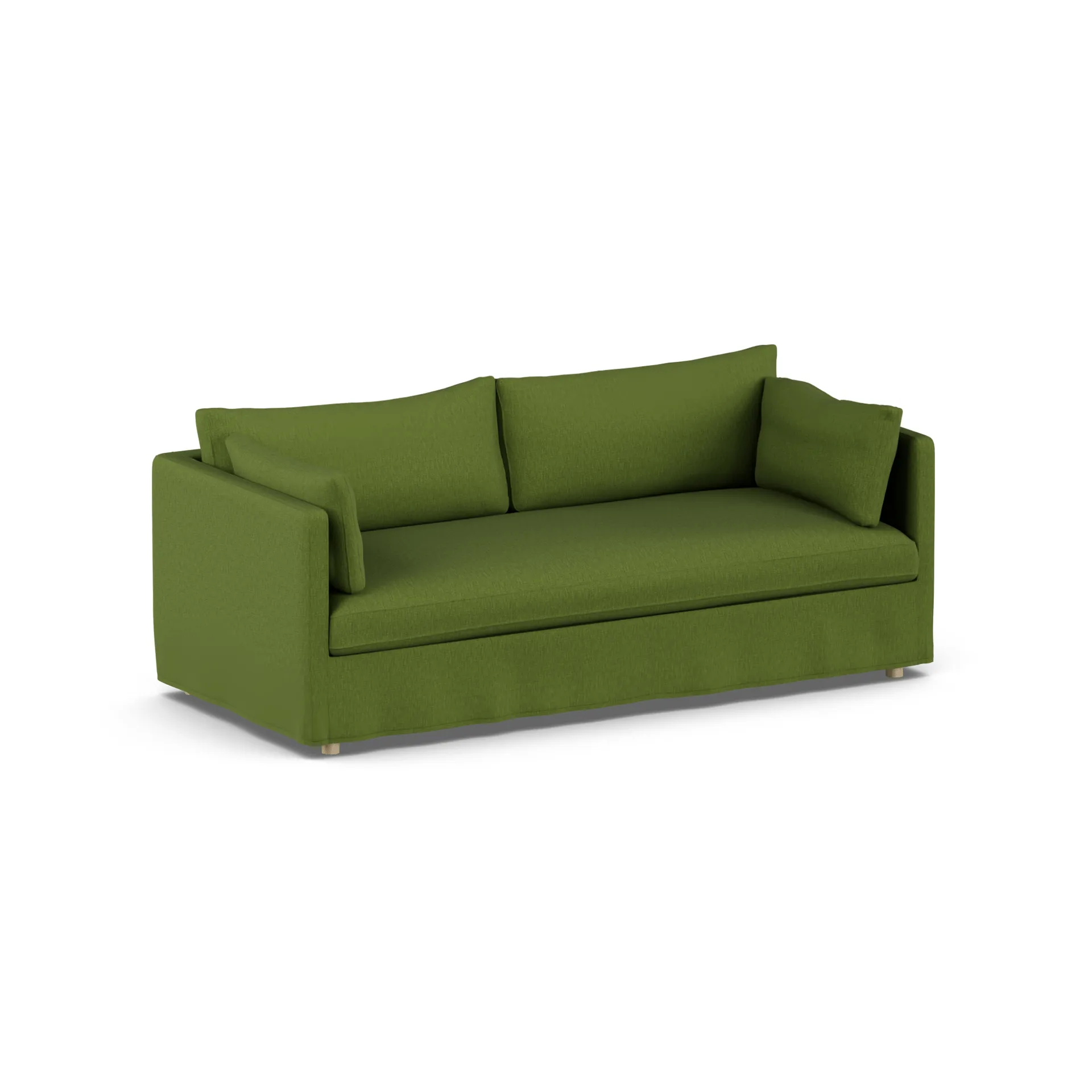 Linnevik soffa, Luiza green 3975-vitoljad ek, 3-sits, med kappa 1898