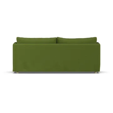 Linnevik soffa - Luiza green 3975-vitoljad ek, 3-sits, med kappa - 1898