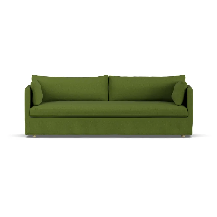 Linnevik soffa - Luiza Green 3975-vitoljad ek, 4-sits, med kappa - 1898