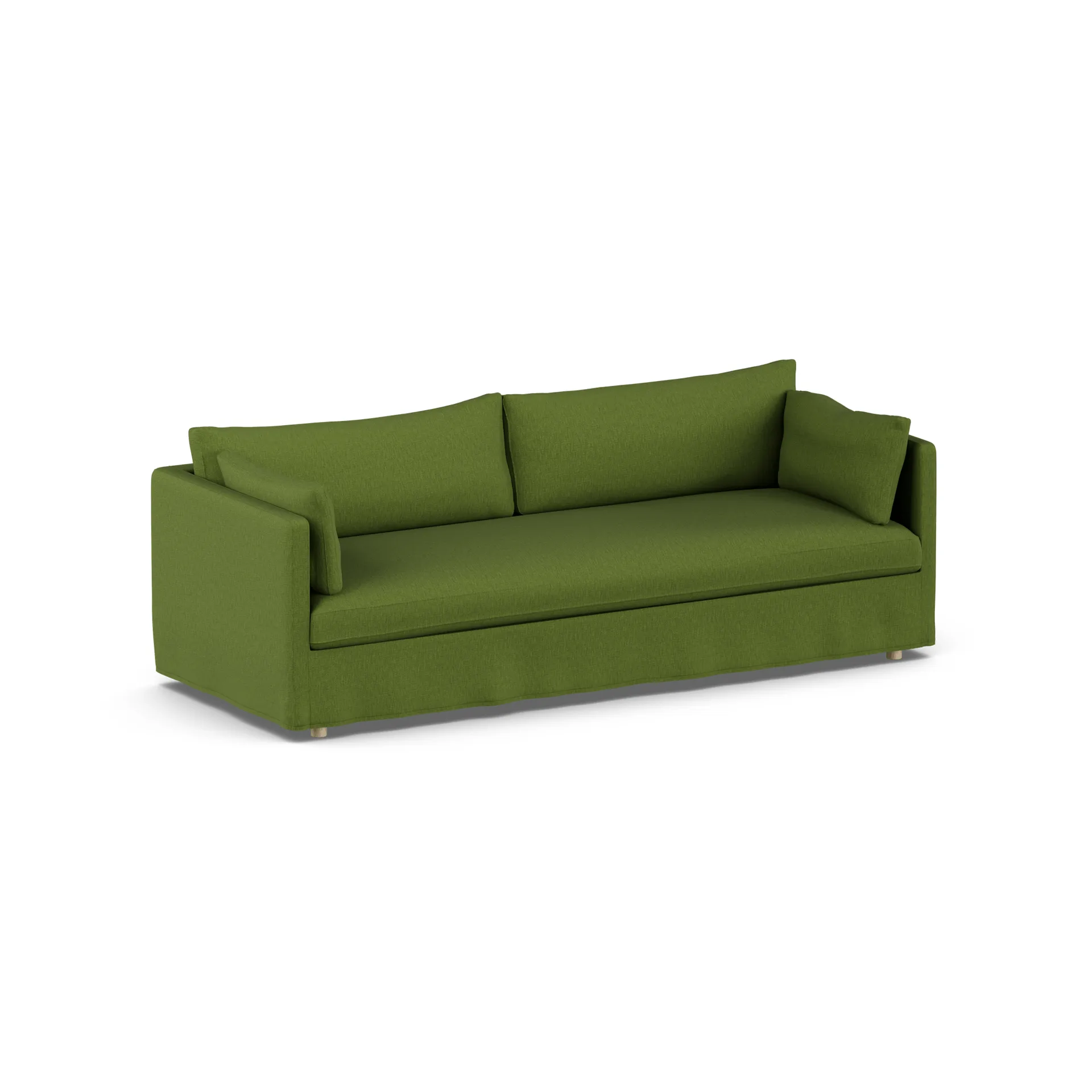 Linnevik soffa, Luiza Green 3975-vitoljad ek, 4-sits, med kappa 1898