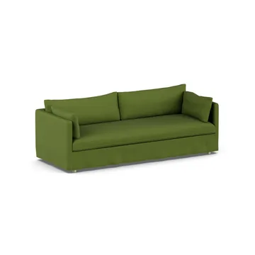 Linnevik soffa - Luiza Green 3975-vitoljad ek, 4-sits, med kappa - 1898
