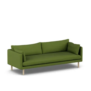 Linnevik soffa - Luiza Green 3975-vitoljad ek, 4-sits - 1898