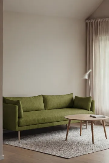 Linnevik soffa - Luiza Green 3975-vitoljad ek, 4-sits - 1898