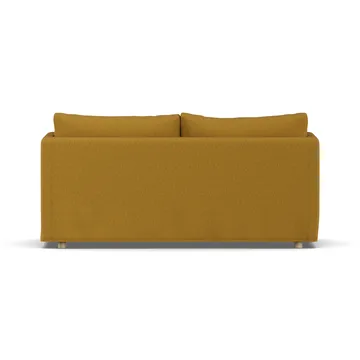 Linnevik soffa - Luiza Mustard 3972-vitoljad ek, 2-sits, med kappa - 1898