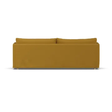 Linnevik soffa - Luiza Mustard 3972-vitoljad ek, 4-sits, med kappa - 1898
