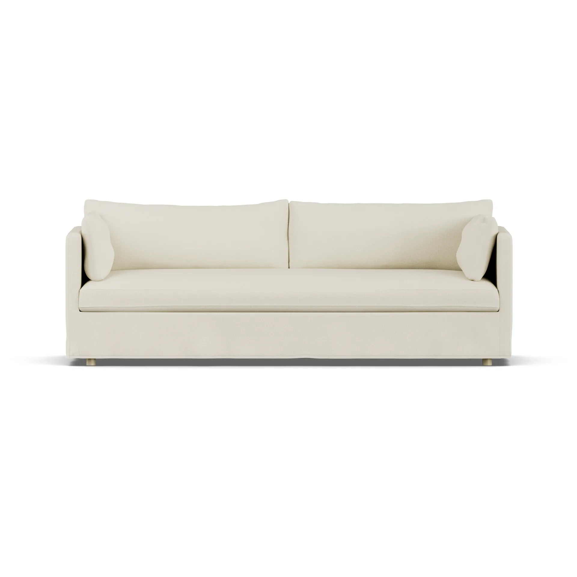 Linnevik soffa, Oslo Nature 1540-vitoljad ek, 4-sits, med kappa 1898