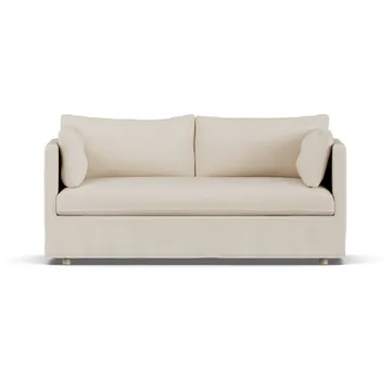Linnevik soffa - Same Beige 6670-vitoljad ek, 2-sits, med kappa - 1898