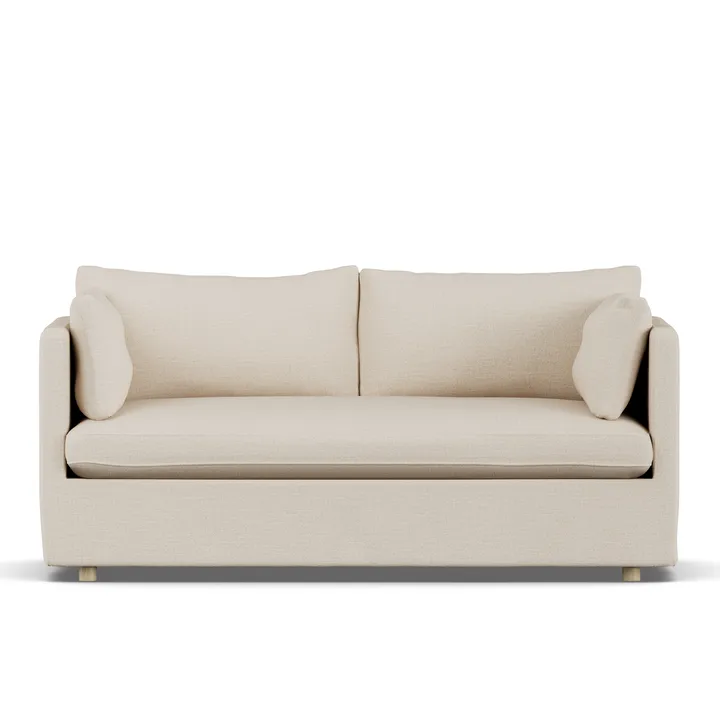 Linnevik soffa - Same Beige 6670-vitoljad ek, 2-sits, med kappa - 1898