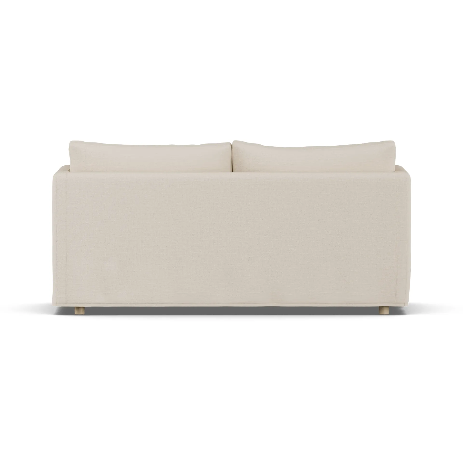 Linnevik soffa, Same Beige 6670-vitoljad ek, 2-sits, med kappa 1898