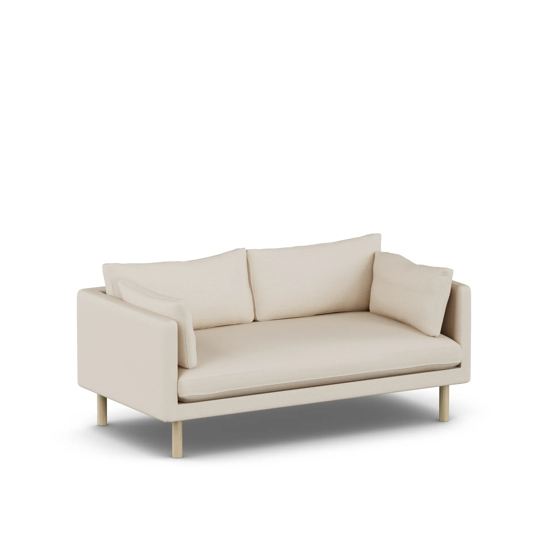 Linnevik soffa, Same Beige 6670-vitoljad ek, 2-sits 1898