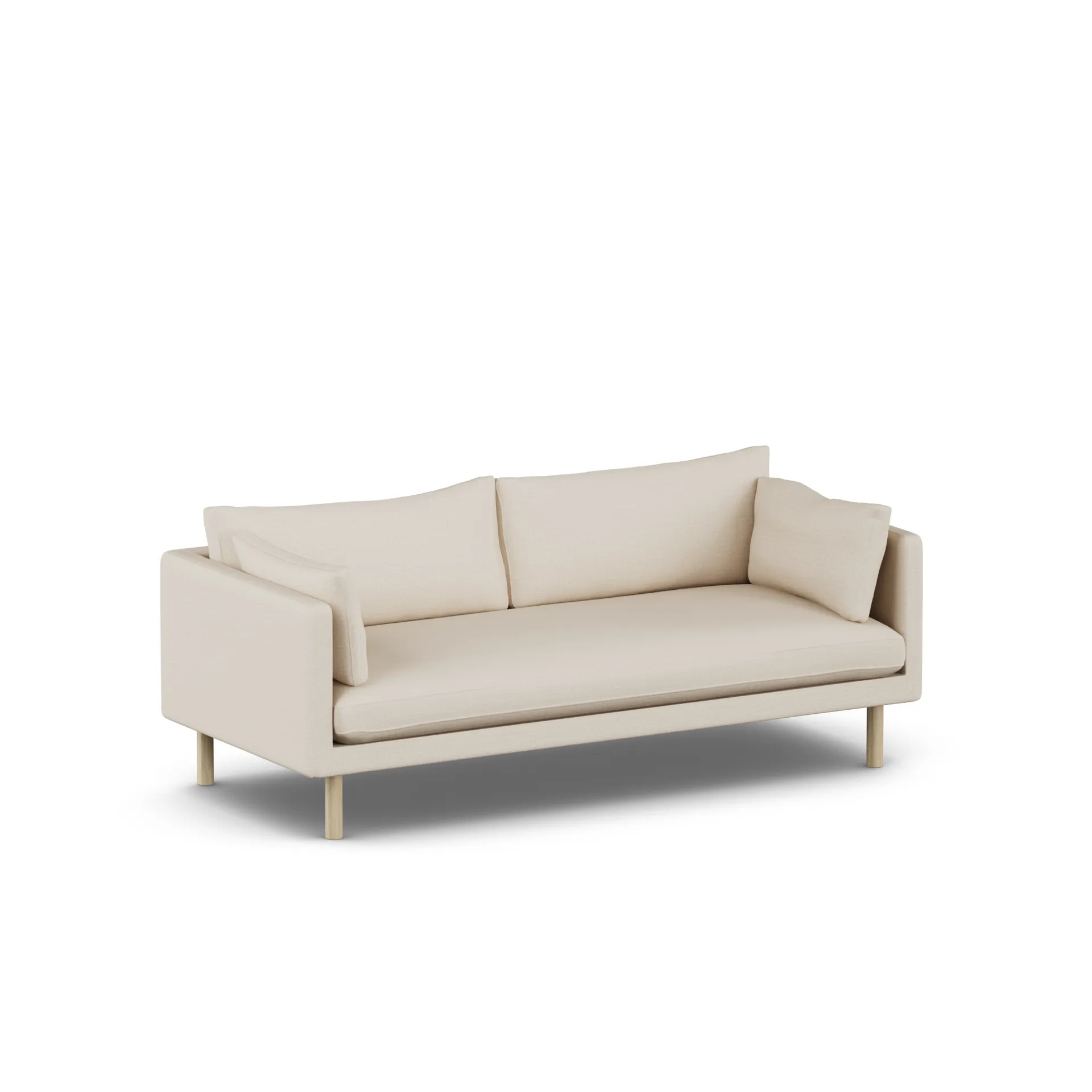 Linnevik soffa, Same Beige 6670-vitoljad ek, 3-sits 1898