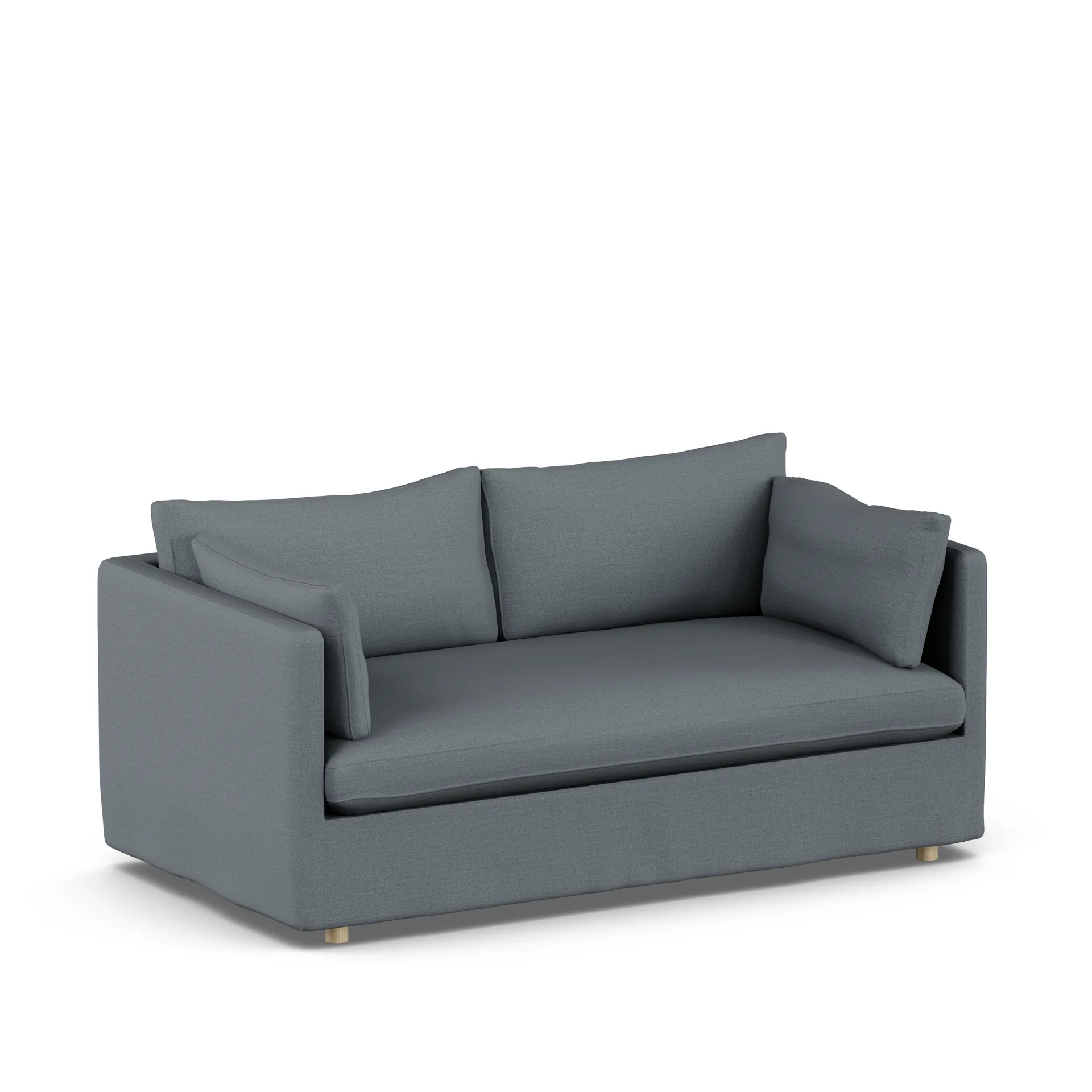Linnevik soffa, Same Blue 6678-vitoljad ek, 2-sits, med kappa 1898