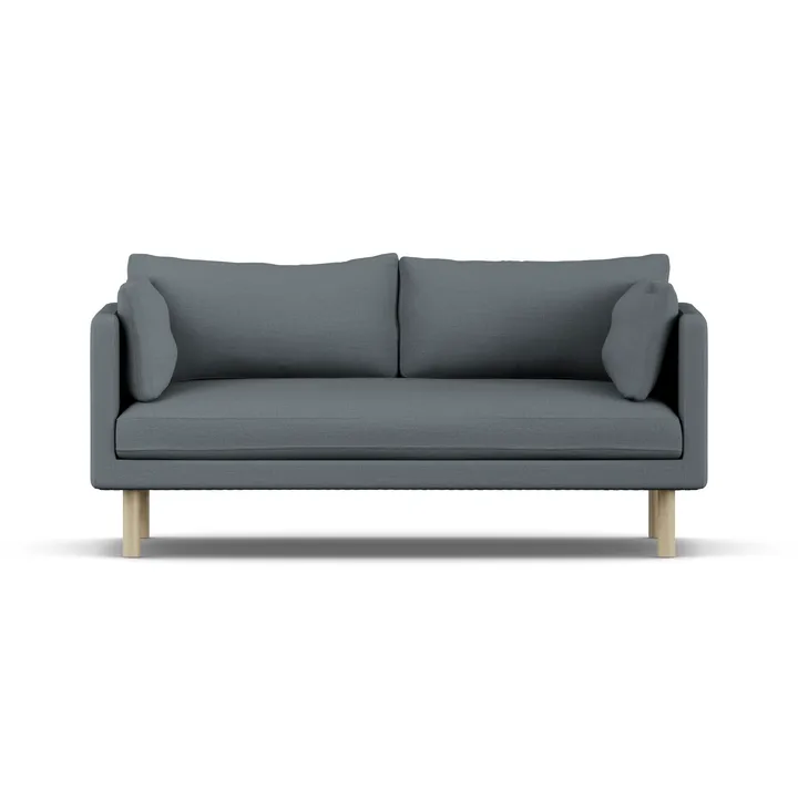 Linnevik soffa - Same Blue 6678-vitoljad ek, 2-sits, utan kappa - 1898