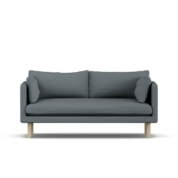Linnevik soffa - Same Blue 6678-vitoljad ek, 2-sits - 1898