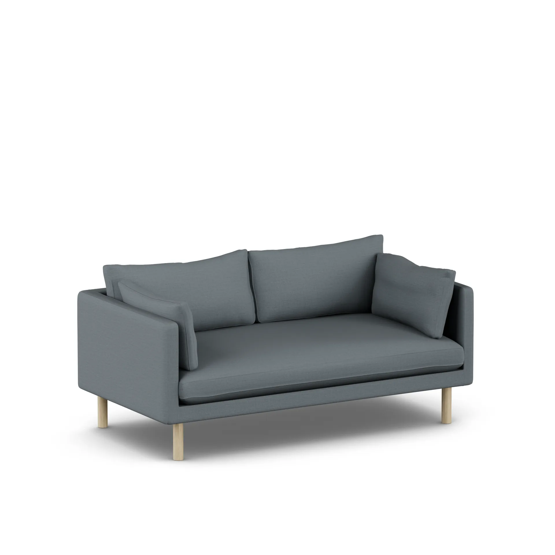 Linnevik soffa, Same Blue 6678-vitoljad ek, 2-sits 1898
