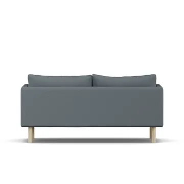 Linnevik soffa - Same Blue 6678-vitoljad ek, 2-sits - 1898