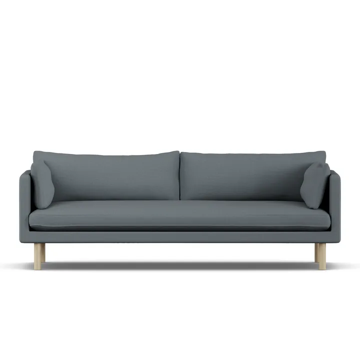 Linnevik soffa - Same Blue 6678-vitoljad ek, 4-sits - 1898