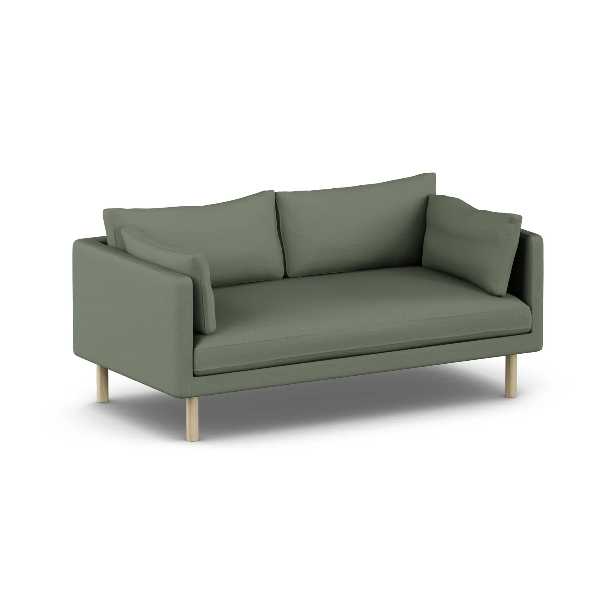 Linnevik soffa, Same Forest 6677-vitoljad ek, 2-sits, utan kappa 1898