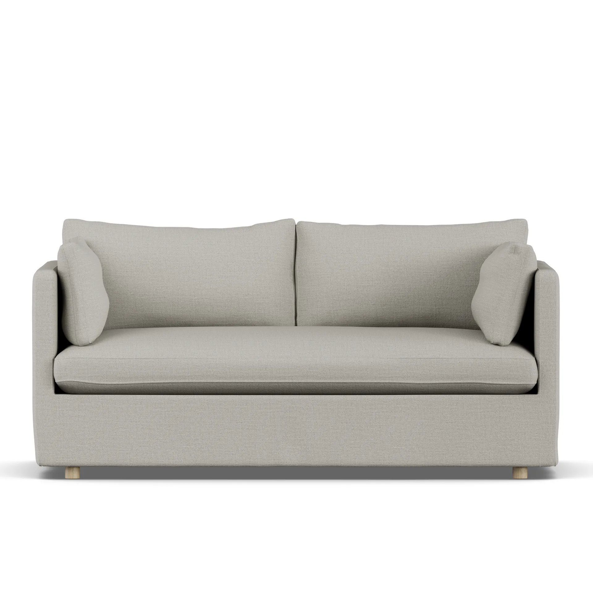Linnevik soffa, Same Grey 6673-vitoljad ek, 2-sits, med kappa 1898