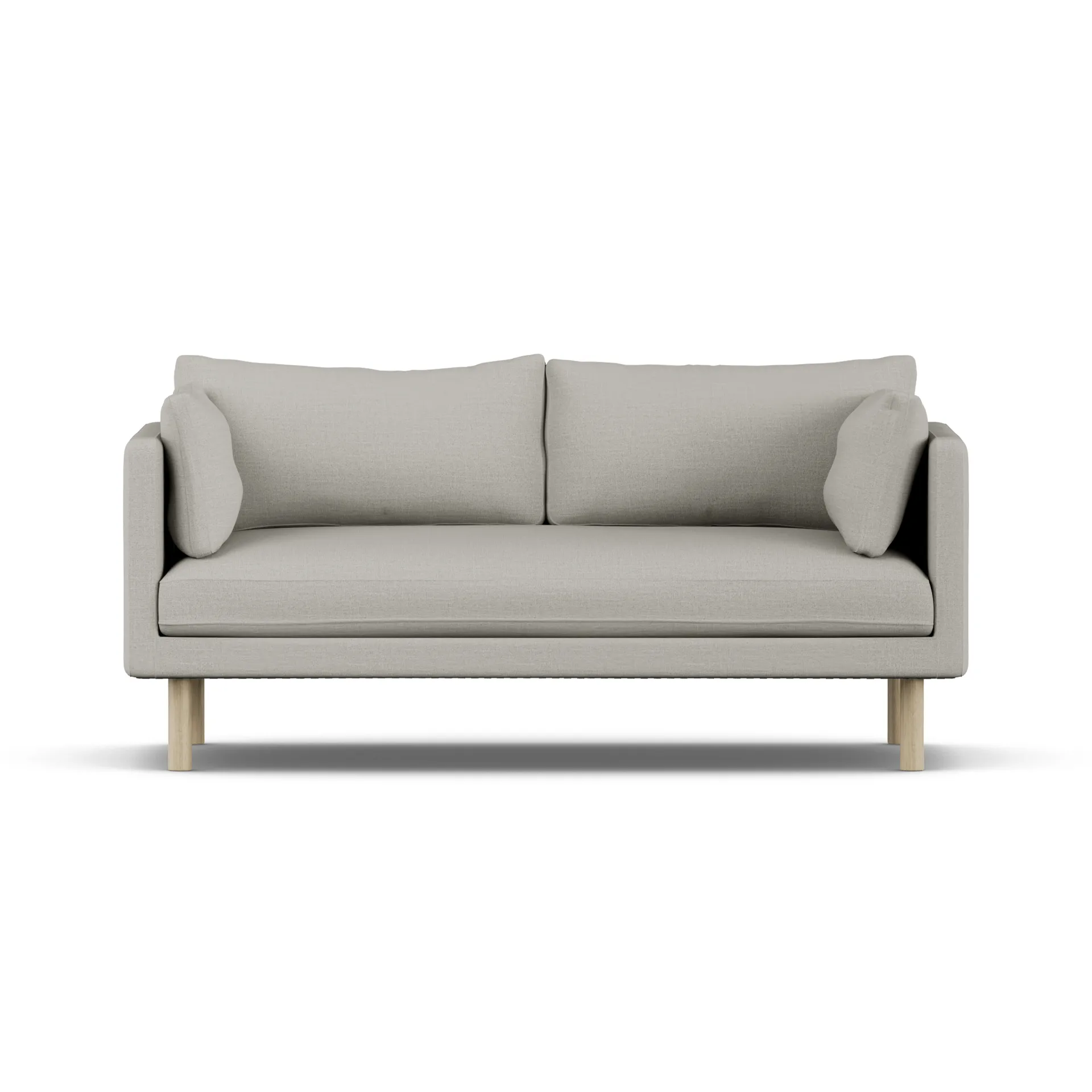 Linnevik soffa, Same Grey 6673-vitoljad ek, 2-sits, utan kappa 1898