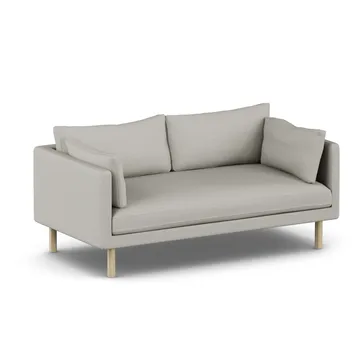 Linnevik soffa - Same Grey 6673-vitoljad ek, 2-sits, utan kappa - 1898