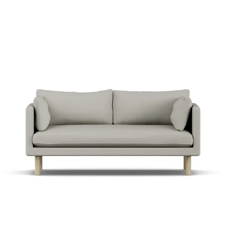 Linnevik soffa - Same Grey 6673-vitoljad ek, 2-sits - 1898