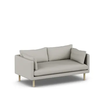 Linnevik soffa - Same Grey 6673-vitoljad ek, 2-sits - 1898