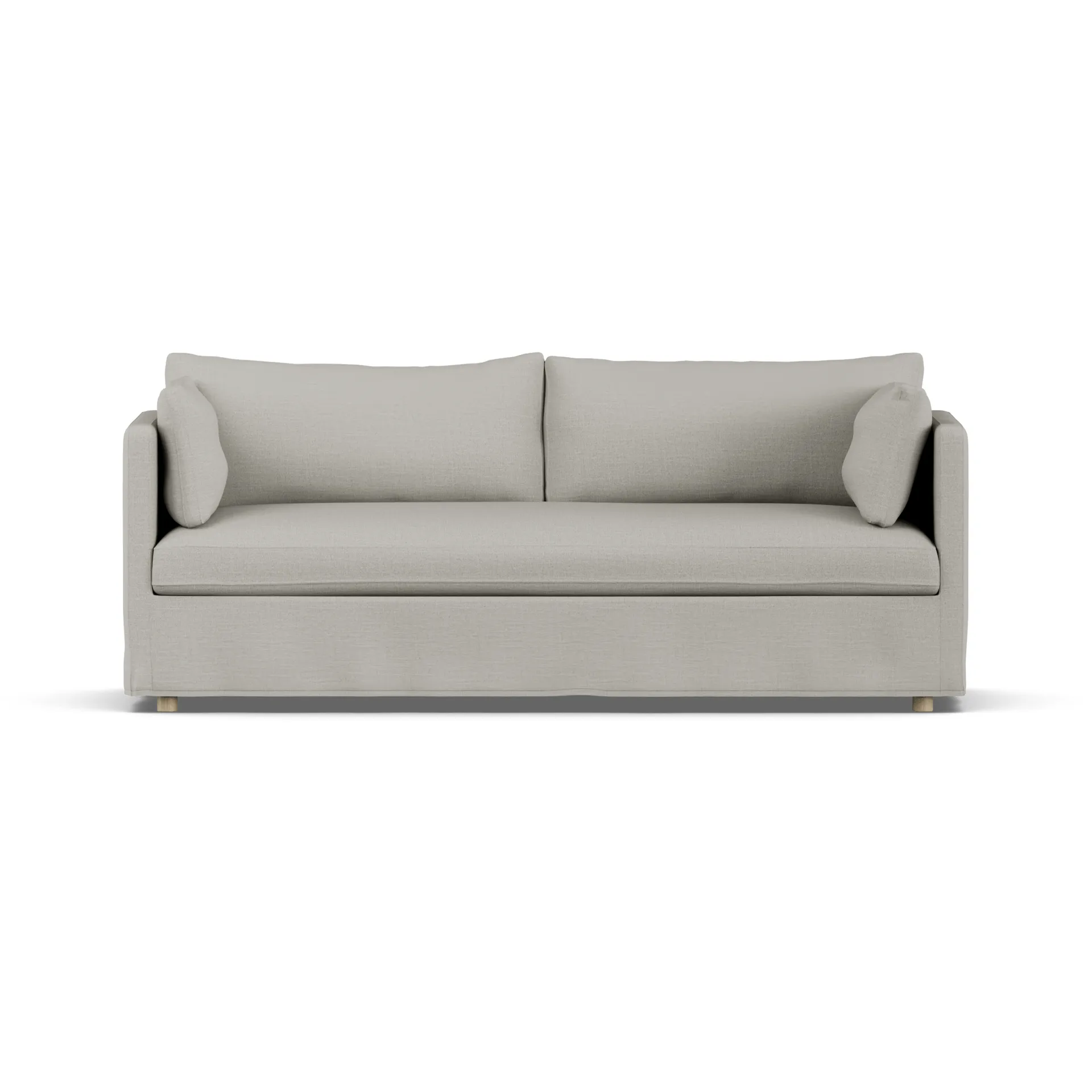 Linnevik soffa, Same Grey 6673-vitoljad ek, 3-sits, med kappa 1898