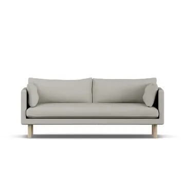 Linnevik soffa - Same Grey 6673-vitoljad ek, 3-sits - 1898