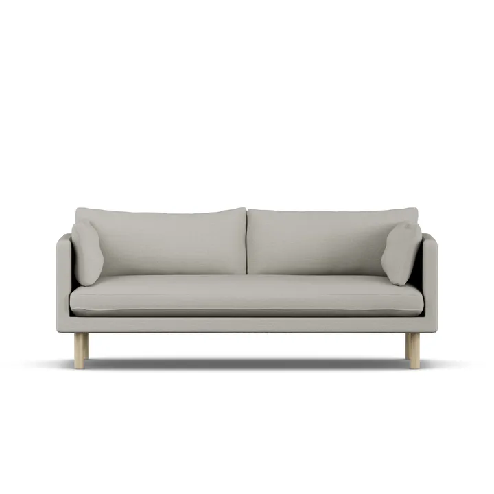 Linnevik soffa - Same Grey 6673-vitoljad ek, 3-sits - 1898