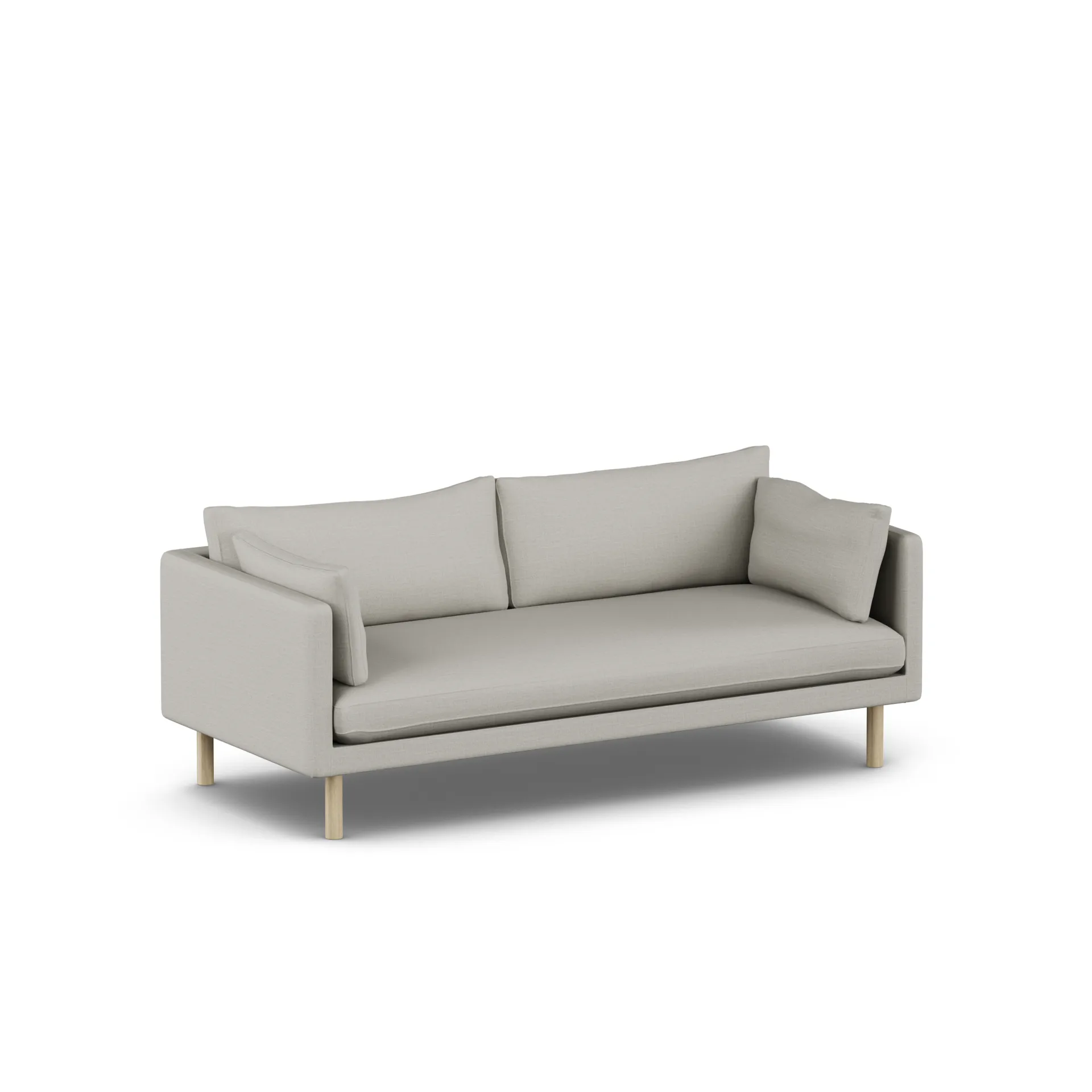 Linnevik soffa, Same Grey 6673-vitoljad ek, 3-sits 1898