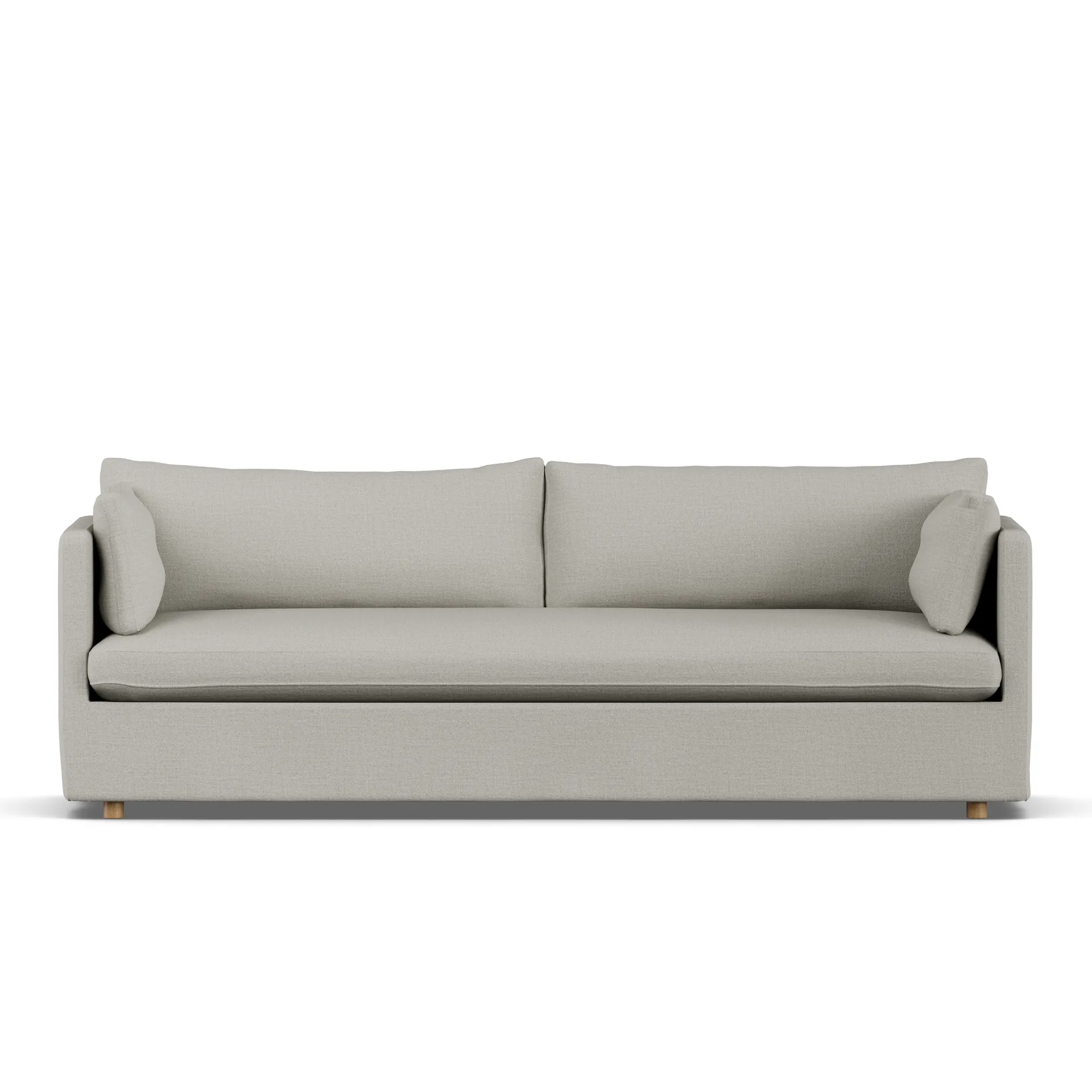 Linnevik soffa, Same Grey 6673-vitoljad ek, 4-sits, med kappa 1898