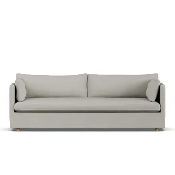Linnevik soffa - Same Grey 6673-vitoljad ek, 4-sits, med kappa - 1898