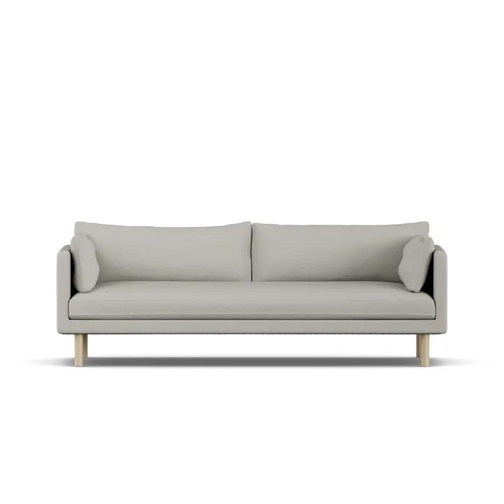 Linnevik soffa - Same Grey 6673-vitoljad ek, 4-sits, utan kappa - 1898