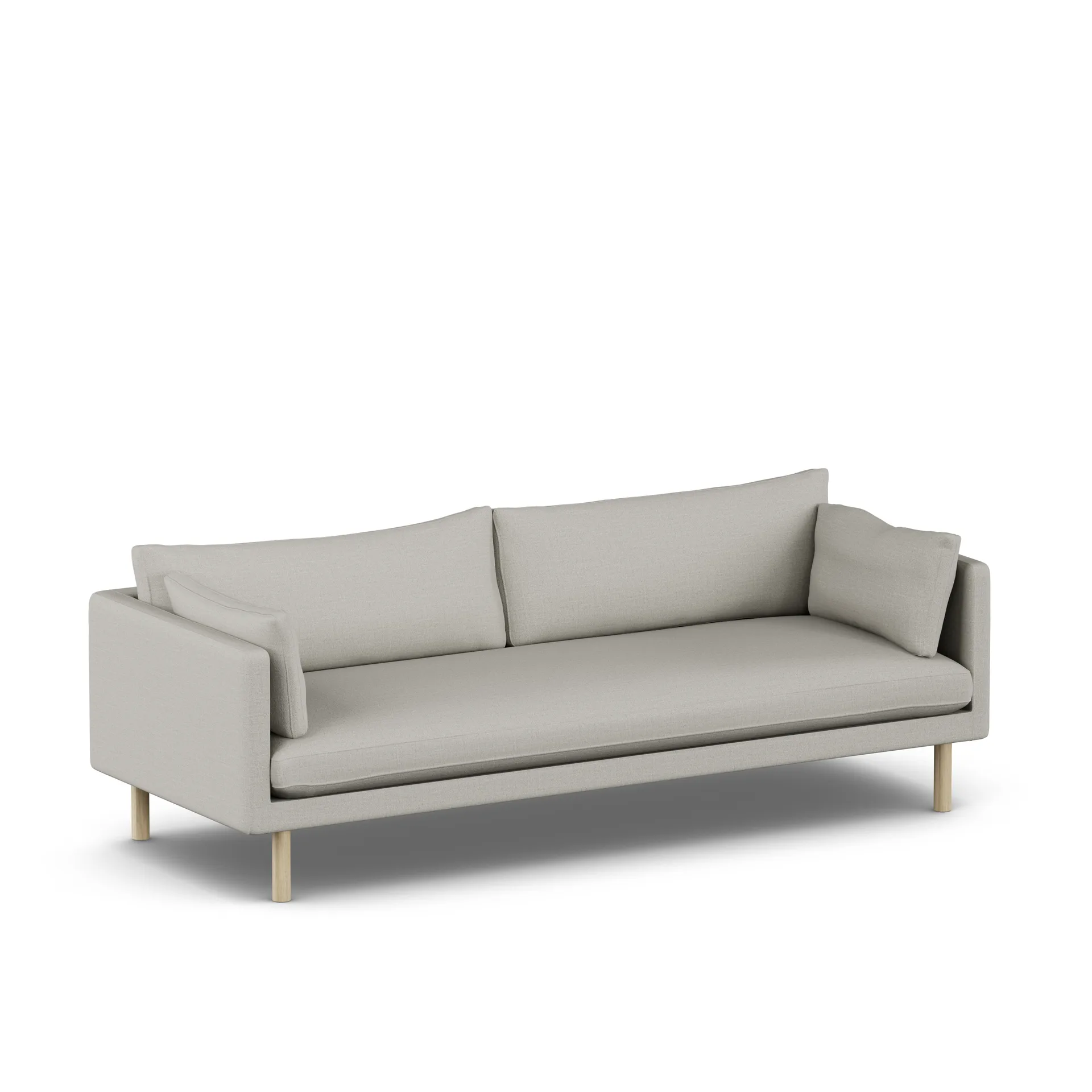 Linnevik soffa, Same Grey 6673-vitoljad ek, 4-sits 1898