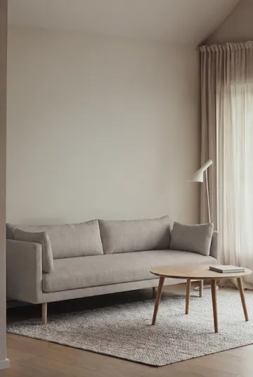 Linnevik soffa - Same Grey 6673-vitoljad ek, 4-sits - 1898