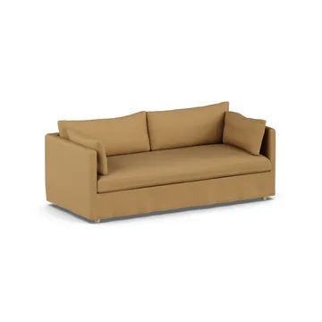 Linnevik soffa - Same Ochre 6676-vitoljad ek, 3-sits, med kappa - 1898