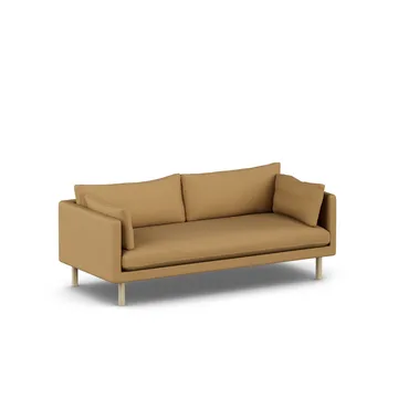 Linnevik soffa - Same Ochre 6676-vitoljad ek, 3-sits - 1898