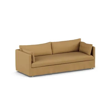 Linnevik soffa - Same Ochre 6676-vitoljad ek, 4-sits, med kappa - 1898