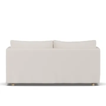 Linnevik soffa - Same Off White 6671-vitoljad ek, 2-sits, med kappa - 1898