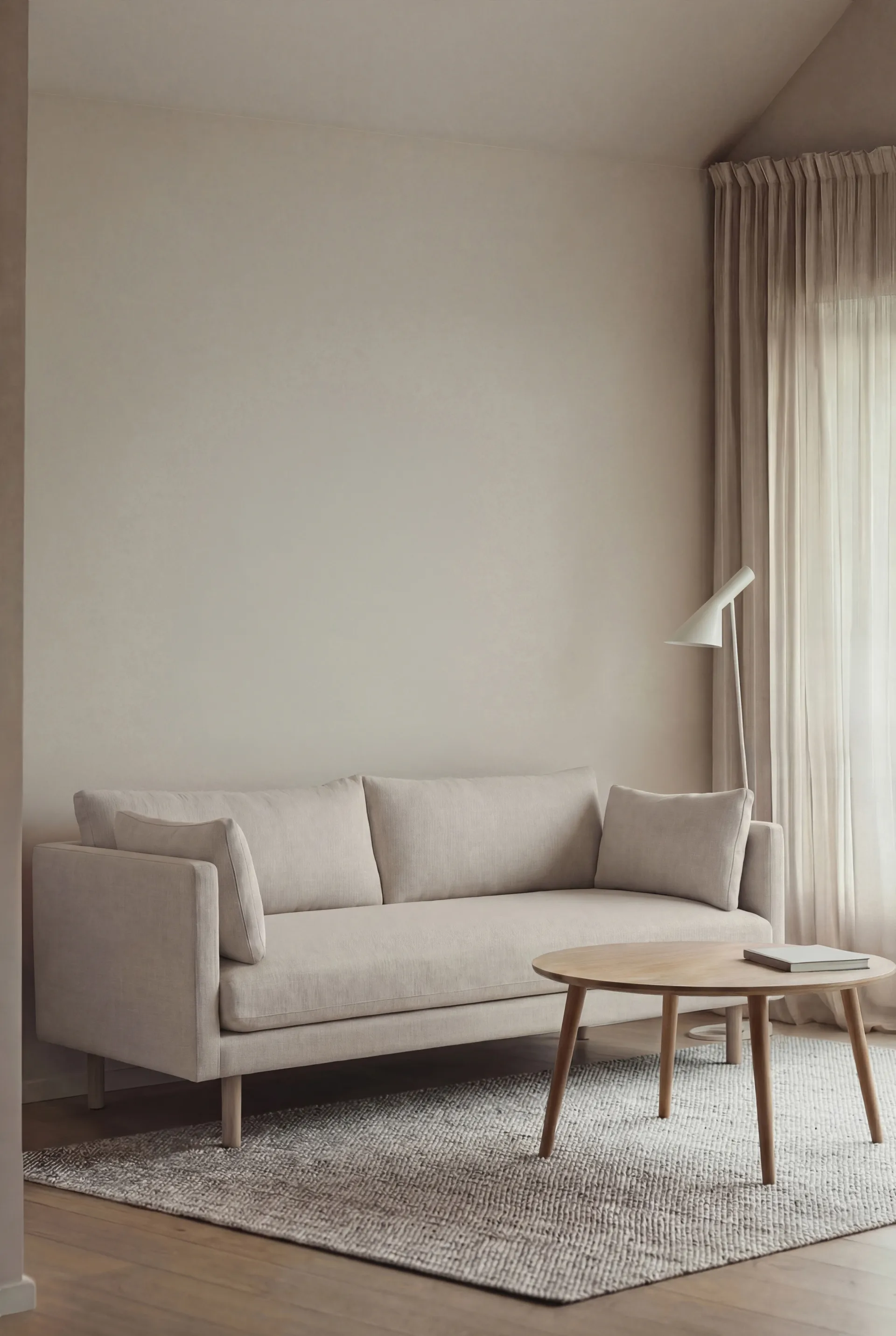 Linnevik soffa, Same Off White 6671-vitoljad ek, 2-sits 1898