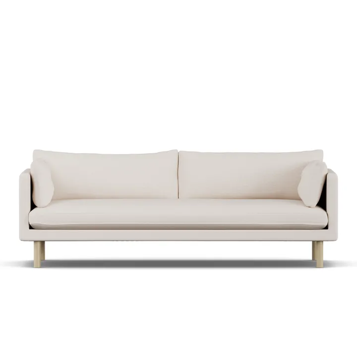 Linnevik soffa - Same Off White 6671-vitoljad ek, 4-sits - 1898