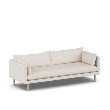 Linnevik soffa - Same Off White 6671-vitoljad ek, 4-sits - 1898