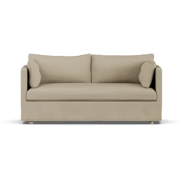 Linnevik soffa - Same Sand 6672-vitoljad ek, 2-sits, med kappa - 1898