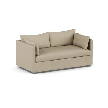 Linnevik soffa - Same Sand 6672-vitoljad ek, 2-sits, med kappa - 1898